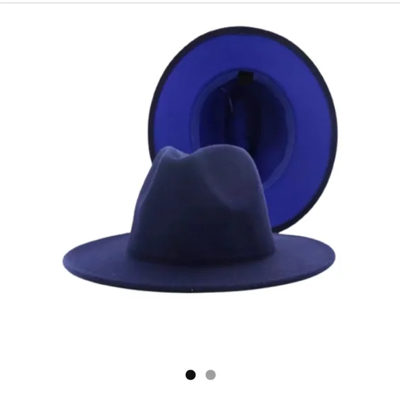 Accessories | Navy Royal Blue Fedora Hat | Poshmark
